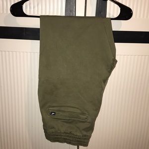 Green hollister joggers